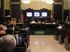 The Hoboken City Council. Peter Cammarano is third from the left.